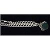 Image 1 : Silver Albert chain with hardstone spinner…