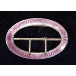 Silver and purple enamel buckle, Liberty &…