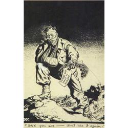 Zec- Pair of black original cartoon sketch…