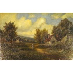 Indistinctly signed Victorian oil on canva…