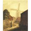 Image 1 : Watercolour of windmill, gentleman with bu…