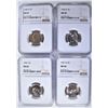 Image 1 : 4 JEFFERSON NICKELS NGC