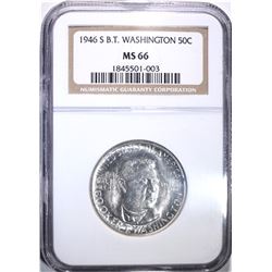 1946-S BOOKER T WASHINGTON HALF, NGC MS-66