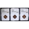 Image 1 : 3 - 1961 LINCOLN CENTS NGC MS66RD
