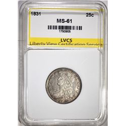 1831 BUST QUARTER, LVCS UNC