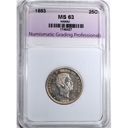 1883 HAWAII QUARTER, NGP CH BU