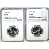 Image 1 : 2 - 1964 WASHINGTON QTRS NGC PF68