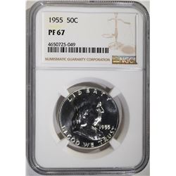 1955 FRANKLIN HALF DOLLAR, NGC PF-67