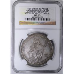 1959 OR HK-567 SO CALLED DOLLAR, NGC MS-63