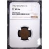 Image 1 : 1922 CANADIAN CENT, NGC VF-25