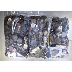 OVER 20 POUNDS OF FOREIGN COINS--UNSEARCHED