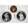 Image 2 : 1984 OLYMPIC PROOF SET; 2-SILVER DOLLARS, $10 GOLD