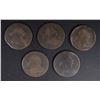 Image 1 : 5-LOWER GRADE LARGE CENTS: