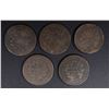 Image 2 : 5-LOWER GRADE LARGE CENTS:
