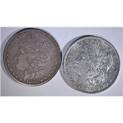 1880-O MICRO  O  VF & 1897-O CH AU+