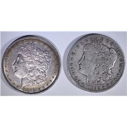 MORGANS; 1899-S VF & 1892 CHAU