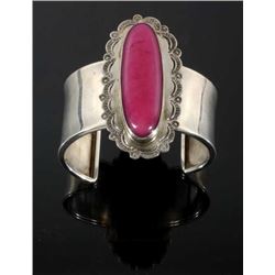 A. Marion Navajo Rhodochrosite & Sterling Cuff