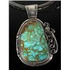 Image 2 : Signed Navajo Royston Turquoise Pendant Choker