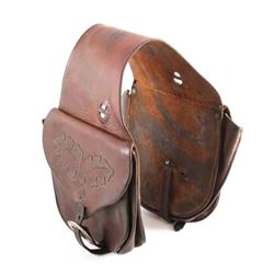 Carved Leather Western Saddlebags Livingston MT