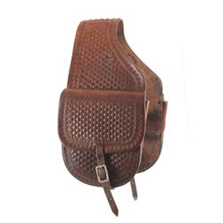 Tooled Leather Western Saddlebags
