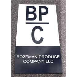 Bozeman Produce Company Advertising Sign