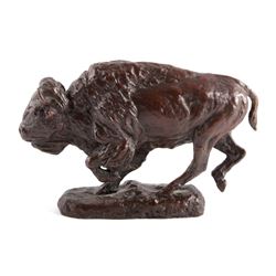Original J.K. Ralston Buffalo Bronze Sculpture