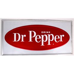 Large Drink Dr. Pepper Advertising Sign c. 1960-70