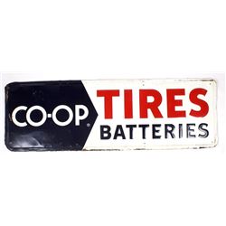 Vintage Co-Op Tires & Batteries Sign