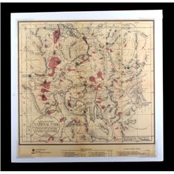 1881 Map of Yellowstone National Park
