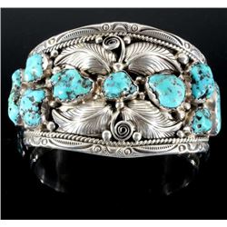 T. Singer Sterling & Morenci Turquoise Bracelet