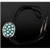 Image 1 : Signed Navajo Sterling & Turquoise Bolo-Tie