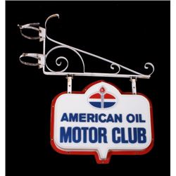 American Oil Motor Club Hanging Sign