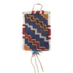 Cheyenne Fully Beaded Ration Ticket Bag c. 1890