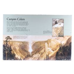 Porcelain Enamel Yellowstone Canyon Infograph