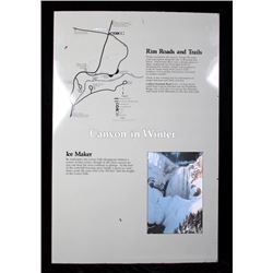 Porcelain Enamel Yellowstone Canyon in Winter Map
