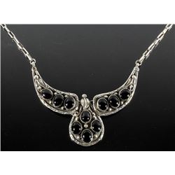 Eugene Belone Navajo Silver & Onyx Necklace
