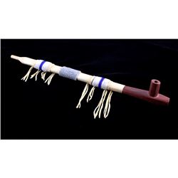 Sioux Catlinite Pipe Bowl and Stem