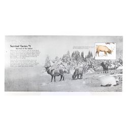 Porcelain Enamel Yellowstone Elk Information Sign