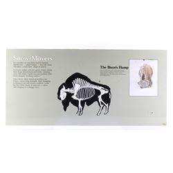 Porcelain Enamel Yellowstone Park Bison Info Sign