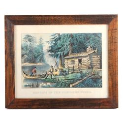 Original Currier & Ives Framed Lithograph c.1870