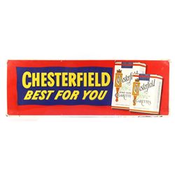 Chesterfield Cigarettes Embossed Advertising Sign