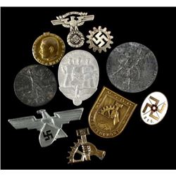 Nazi War Effort Tinnie Pins & Badges (10)