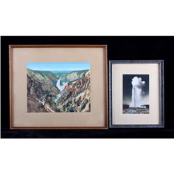 Haynes Yellowstone Park Hand Tinted Photographs