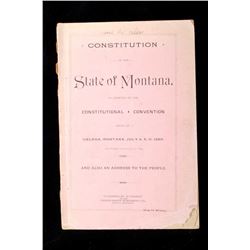 1889 Constitution of the State of Montana