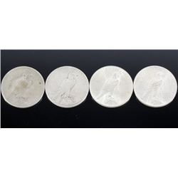 1922 Silver Peace Dollar Collection x4