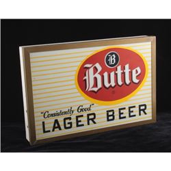 Butte Montana Lager Beer Lighted Sign Box Only