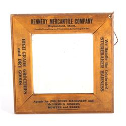 Kennedy Merc. Advertising Mirror Raynesford Mont.