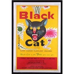 Original Black Cat Firecracker Advertising Poster