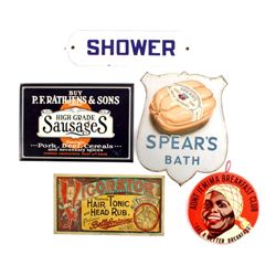 Collection Of Chromolithograph Advertising Signs