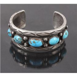 Navajo Turquoise Sterling Silver Bracelet